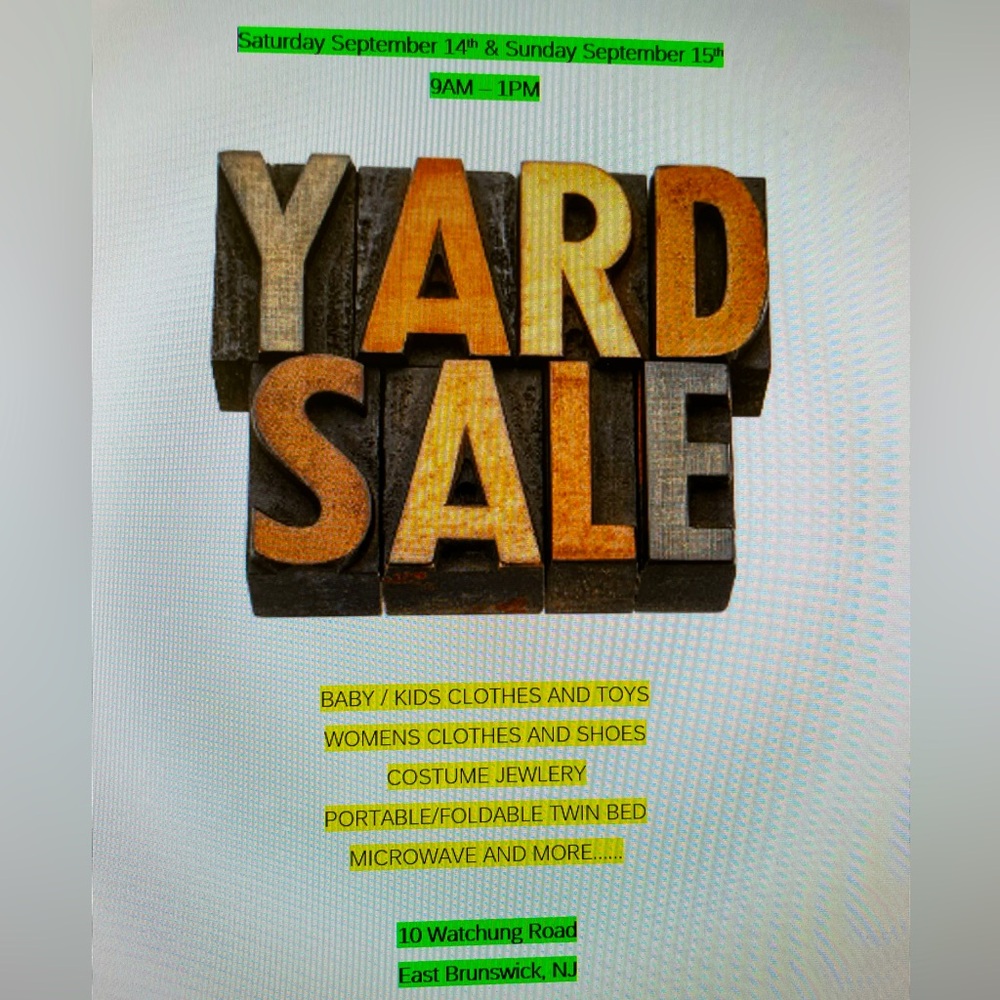 Baby toys/clothes, women’s wear, shoes, handbags, jewelry, etc…